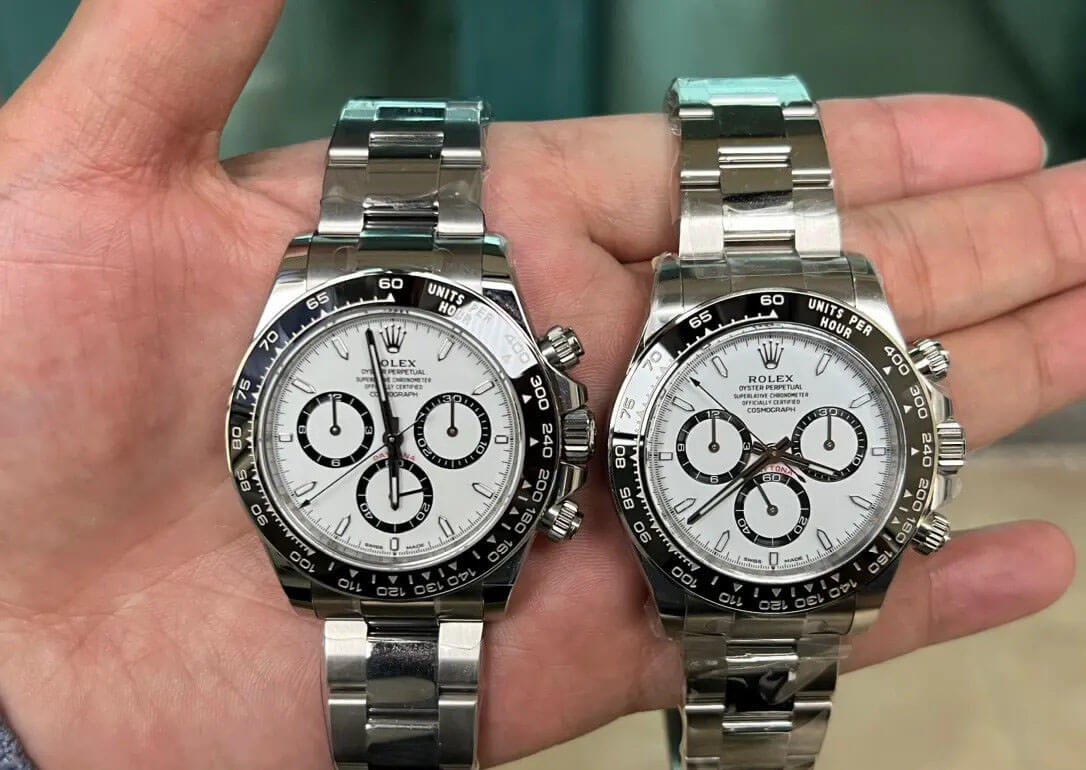 clean factory rolex daytona m126500ln 0001 vs the authentic one 1