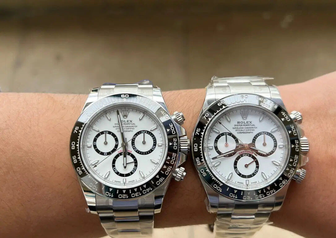 clean factory rolex daytona m126500ln 0001 vs the authentic one 3
