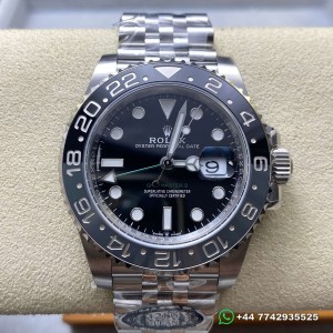Clean Factory New Rolex GMT Master II M126710GRNR-0003 Black Dial
