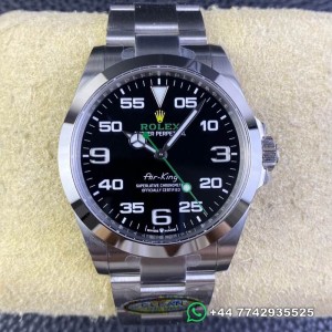 Clean Factory Rolex Air King M126900-0001 Black Dial