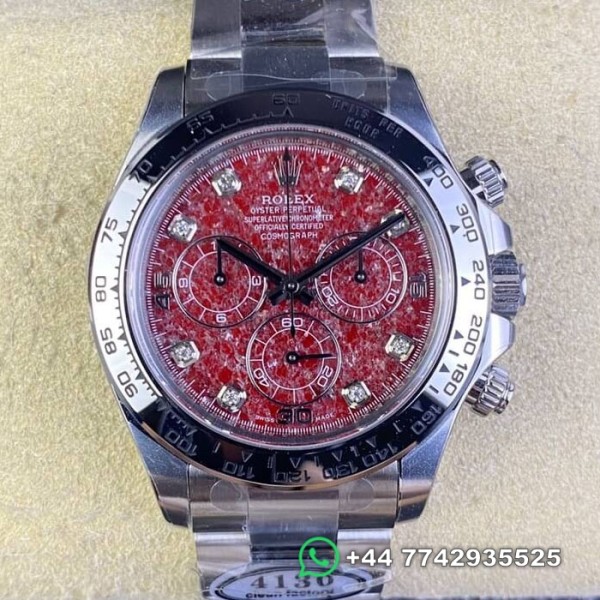 Clean Factory Rolex Cosmograph Daytona Replica Watches 116589 Pomegranate Dial