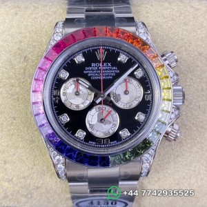 Clean Factory Rolex Cosmograph Daytona Replica Watches 116599RBOW V3 Rainbow Watch With Diamonds