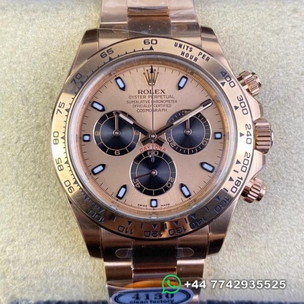 Clean Factory Rolex Cosmograph Daytona Replica Watches M116505-0009 Rose Gold Watch