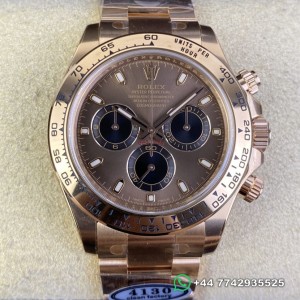 Clean Factory Rolex Cosmograph  Daytona Replica Watches M116505-0013 Pink Brown Dial