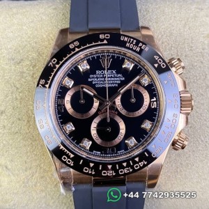 Clean Factory Rolex Cosmograph Daytona Replica Watches M116515LN-0057 Black Diamond Dial