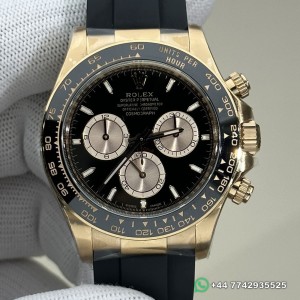 Clean Factory  Rolex Cosmograph Daytona Replica Watches M126515-0002   Black Dial New Rose gold Tape
