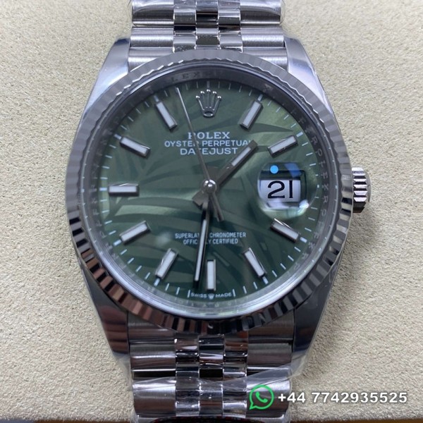 Clean Factory Rolex Datejust Replica Watches M126234-0047 Green Dial