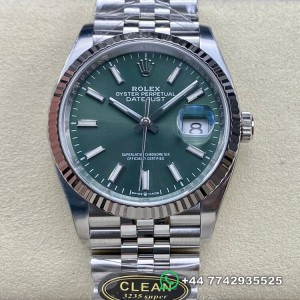 Clean Factory Rolex Datejust Replica Watches M126234-0051 Mint Green Size 36mm