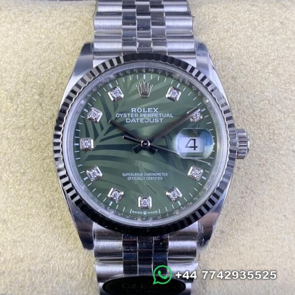 Clean Factory Rolex Datejust Replica Watches M126234-0055 Green Dial