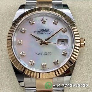 Clean Factory Rolex Datejust Replica Watches M126331-0013 Mother-Of-Pearl Size 41mm