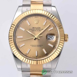 Clean Factory Rolex Datejust Replica Watches M126333-0009 Gold Dial Size 41mm