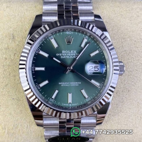 Clean Factory Rolex Datejust Replica Watches M126334-0028 Olive Green Dial