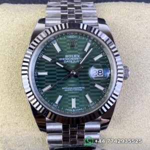 Clean Factory Rolex Datejust Replica Watches M126334-0030 Check Green Dial