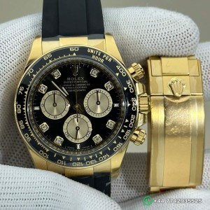 Clean Factory  Rolex Daytona Replica Watches M126518ln-0006 New Rubber Strap Diamond Scale 