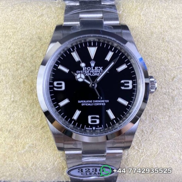 Clean Factory Rolex Explorer Replica Watches M124270-0001 Black Dial