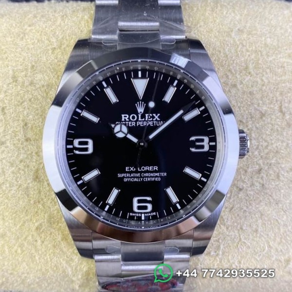 Clean Factory Rolex Explorer Replica Watches M214270-0003 Black Dial