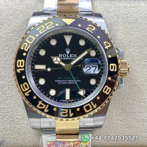 Clean Factory Rolex GMT Master II Replica Watches 116713-LN-78203 Gold Watches