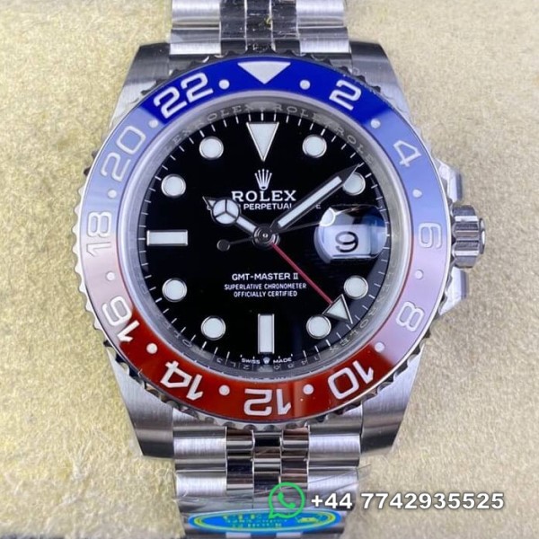 Clean Factory Rolex GMT Master II Replica Watches M126710BLRO-001 Black Dial Jubilee Bracelet