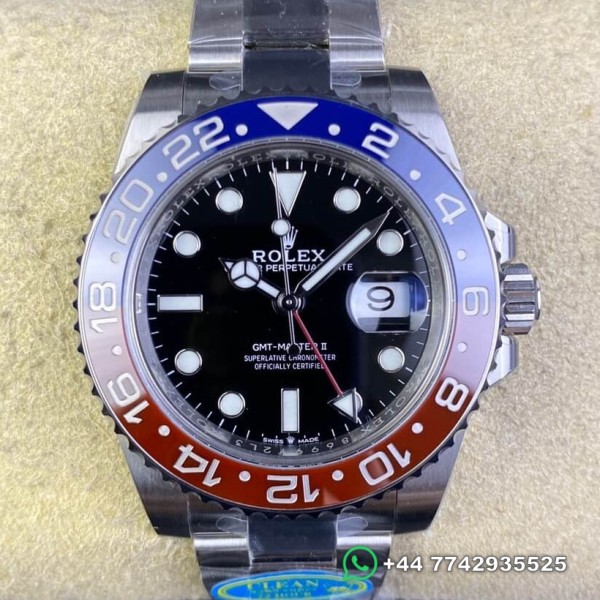 Clean Factory Rolex GMT Master II Replica Watches M126710BLRO-002 Black Dial Oyster Bracelet