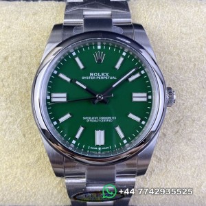 Clean Factory Rolex Oyster Perpetual Replica Watches M124300-0005 Green Dial Size 41mm
