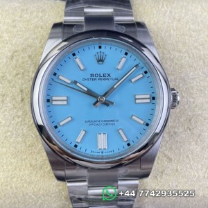 Clean Factory Rolex Oyster Perpetual Replica Watches M124300-0006 Tiffany Blue Dial Size 41mm
