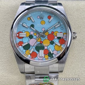 Clean Factory Rolex Oyster Perpetual Replica Watches M124300-0008 Turquoise Blue Dial Size 41mm