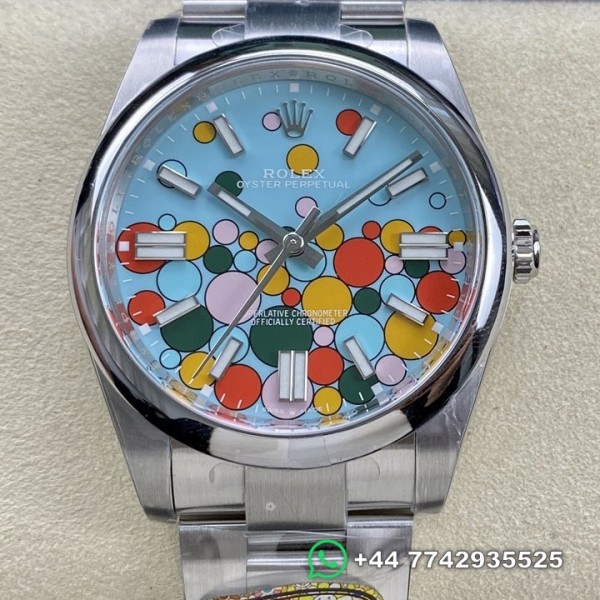 Clean Factory Rolex Oyster Perpetual Replica Watches M124300-0008 Turquoise Blue Dial Size 41mm