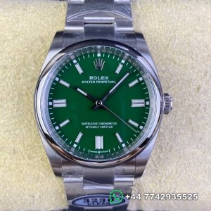 Clean Factory Rolex Oyster Perpetual M126000-0005 Green Dial Size 36mm