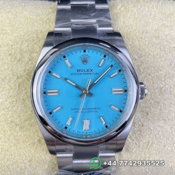 Clean Factory Rolex Oyster Perpetual Replica Watches M126000-0006 Tiffany Blue Dial Size 36mm