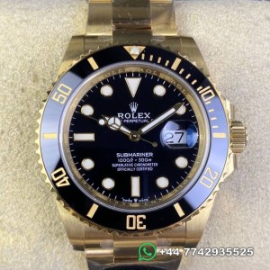 Clean Factory Rolex Submariner Replica Watches M126618LN-0002 Gold Watches Size 41mm