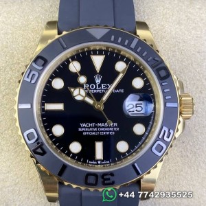 Clean Factory Rolex Yacht Master Replica Watches M226658-0001 Gold Watch Black Dial